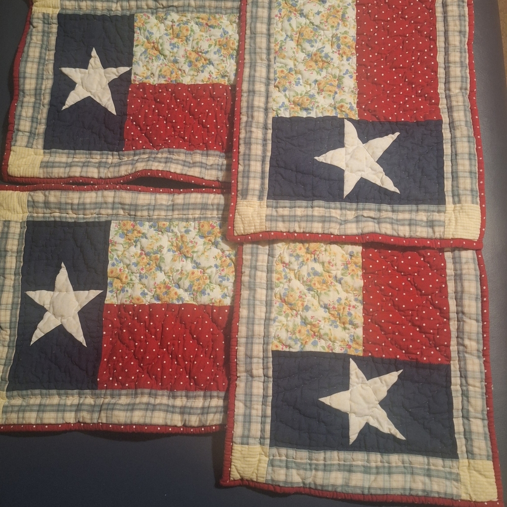 Rustic Star Patchwork Quilted Placemats
